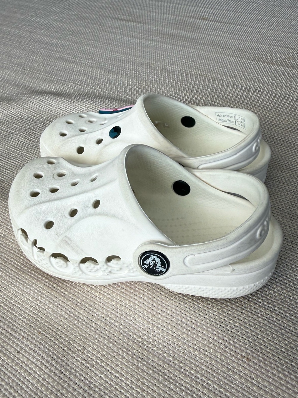 Crocs Classic Kids White Slip-On Clog Shoes
